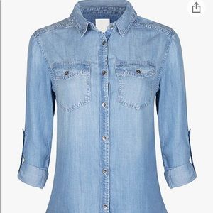 NWOT Women’s 2X Denim button up